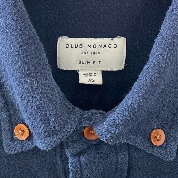 CLUB MONACO Men’s Slim Fit Flannel Shirt - Picture 6 of 6